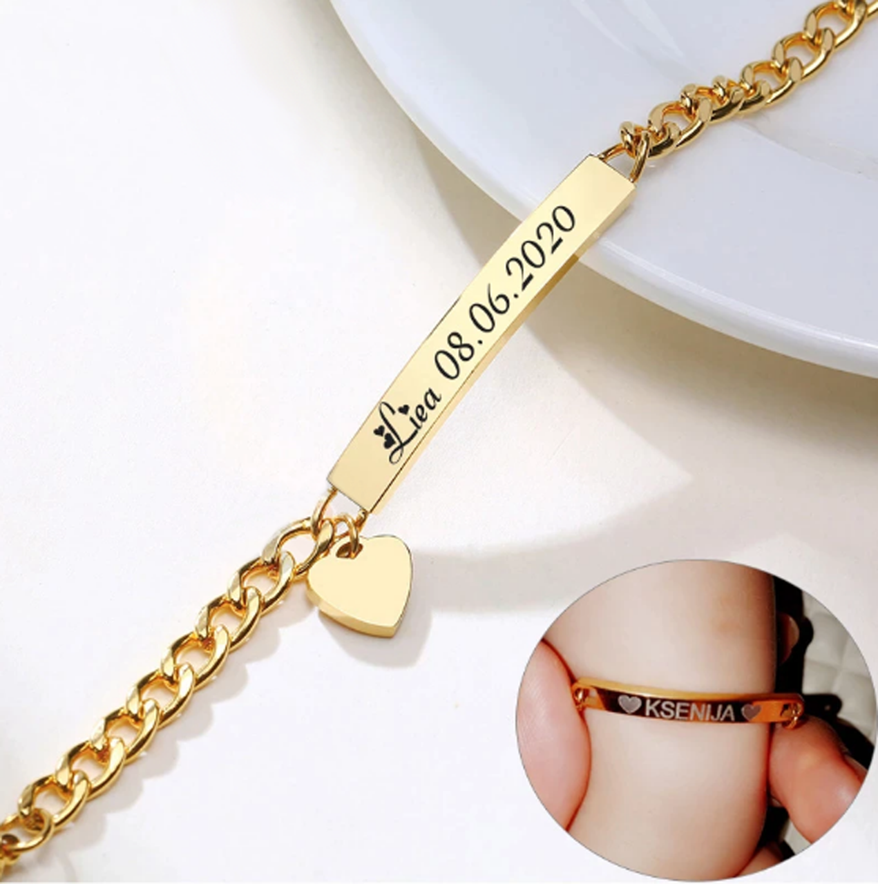 1PC Stainless Steel Name Date Child Baby Boy Necklace Family Gold Color  Pendant for Birthday Memorial Gift F1121 - AliExpress